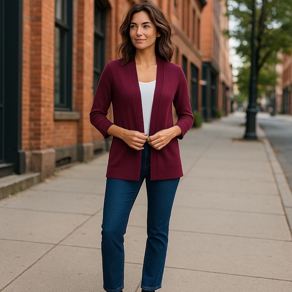 NWT Evolution by Cyrus x Stitch Fix Open Cardigan Sweater Stretch Soft‎
